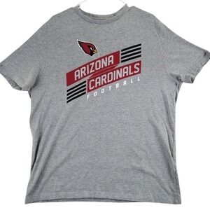 Arizona Cardinals Football T Shirt Mens XL Gray NFL Team Apparel Short Sleeve
